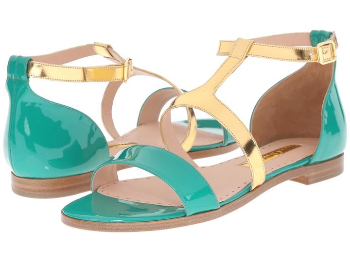 Rupert Sanderson - Alva Color Block Flat Sandals