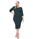 Unique Vintage - Plus Size Three Quarter Sleeve Mod Dress