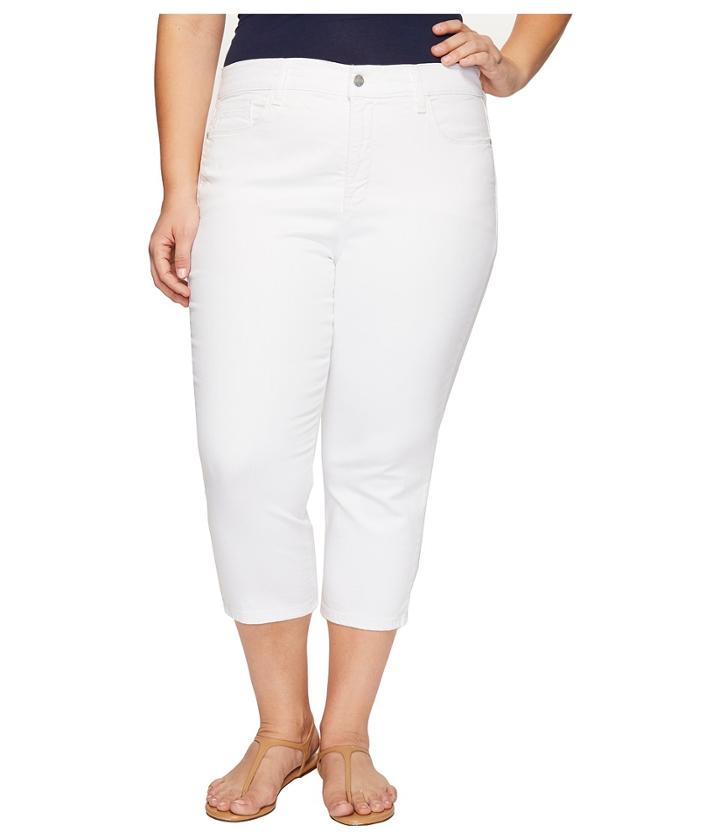Nydj Plus Size - Plus Size Alina Capris In Optic White