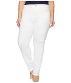 Nydj Plus Size - Plus Size Marilyn Relaxed Capris In Endless White