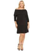 Karen Kane Plus - Plus Size Drape Boat Neck Dress