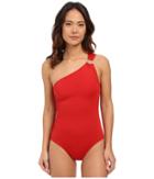Michael Michael Kors - Logo Ring One Shoulder Maillot One-piece