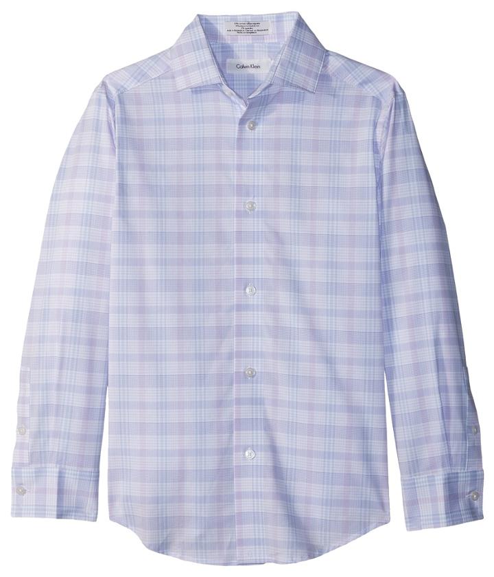 Calvin Klein Kids - Roadmap Plaid Long Sleeve Shirt