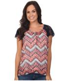 Roper - 0447 Floral Print Georgette Peasant Top