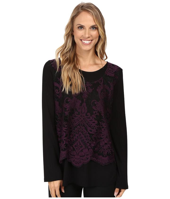 Karen Kane - Flare Sleeve Embroidered Top