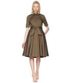 Badgley Mischka - Day To Evening Shirtdress W/ Circle Skirt