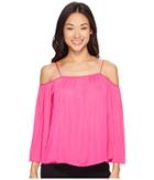 Vince Camuto Specialty Size - Petite Long Sleeve Cold-shoulder Blouse
