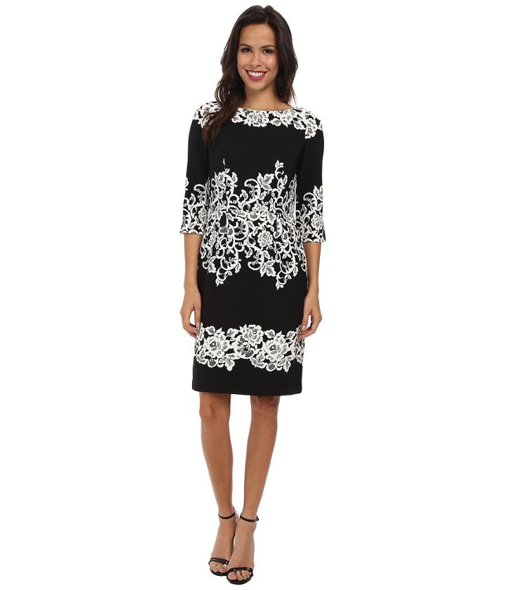 Adrianna Papell - Fitted Placed Printed Lace