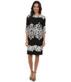 Adrianna Papell - Fitted Placed Printed Lace