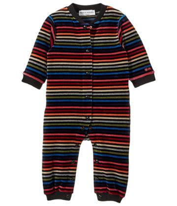 Sonia Rykiel Kids - Multi-striped Velvet Romper