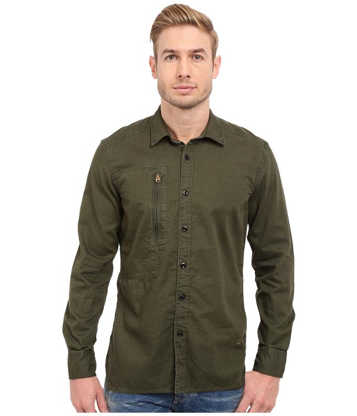 G-star - Powel 3d Long Sleeve Shirt In Lightweight Lopp Overdye