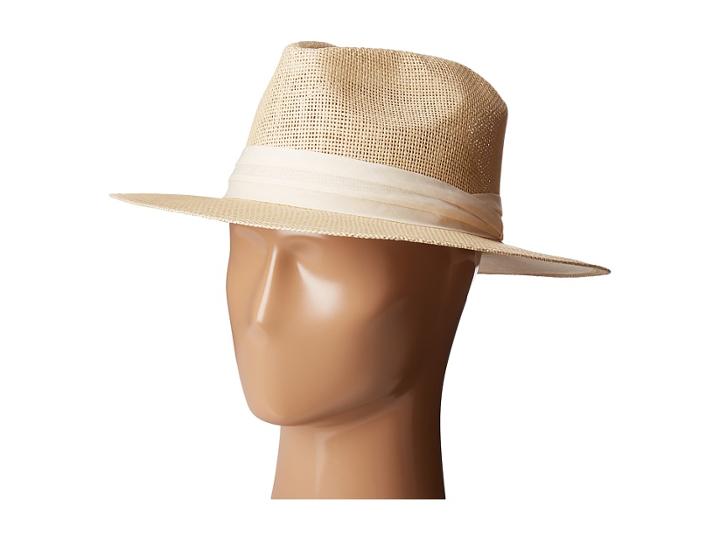 San Diego Hat Company - Pbf7308 Woven Paper Fedora Hat With Twill Trim