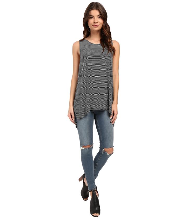 Culture Phit - Irina Sleeveless Pinstripe Tee