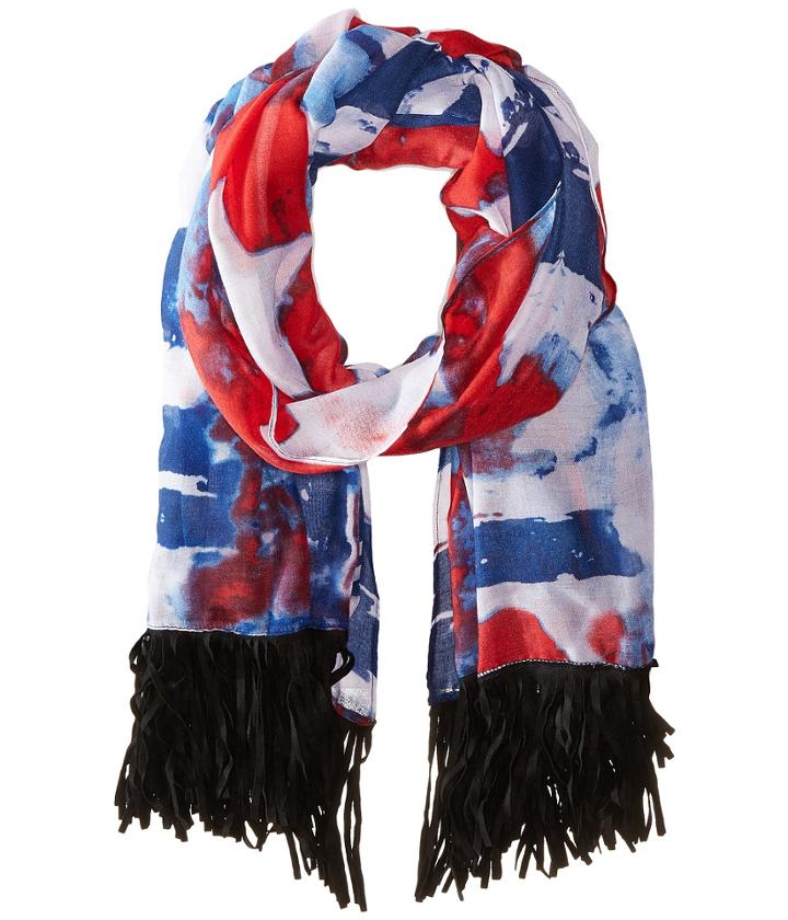 Steve Madden - Tattered Flag W/ Fringe Scarf