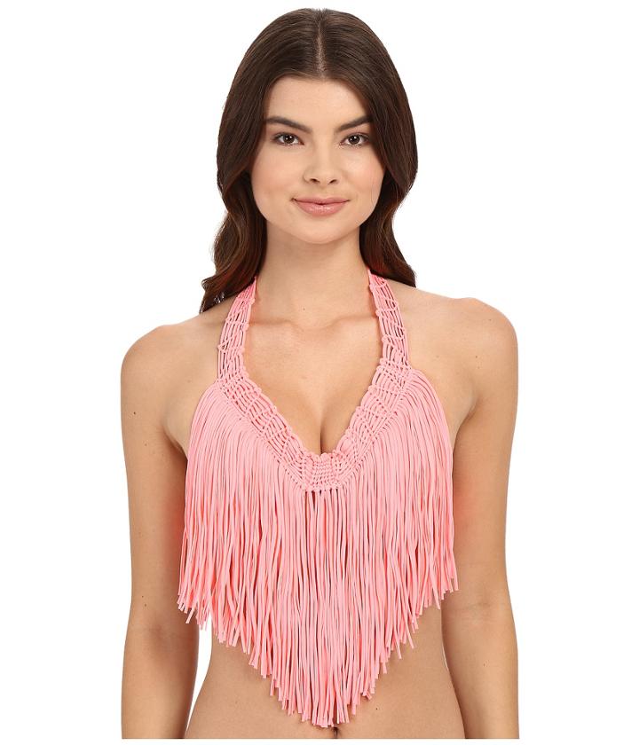 Luli Fama - Heart Of A Hippie Weave Fringed Underwire Top