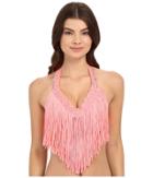 Luli Fama - Heart Of A Hippie Weave Fringed Underwire Top