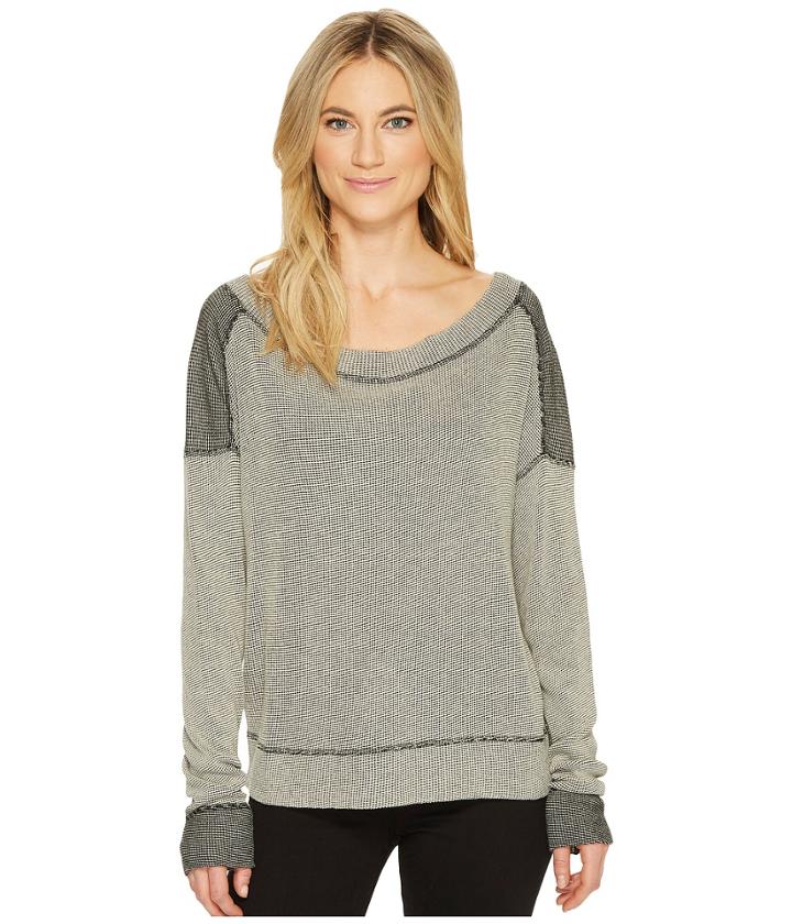 Michael Stars - Dual Thermal Reversible Boat Neck Sweatshirt