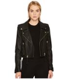 The Kooples - Leather Jacket With Stud Details And Leather Laces