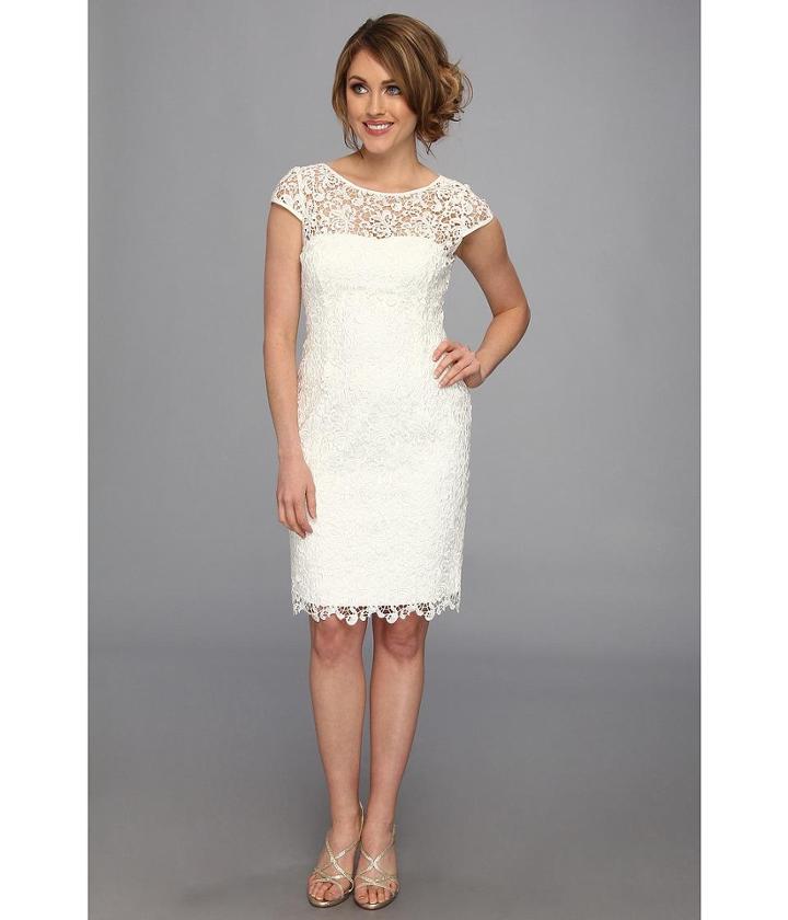 Adrianna Papell Cap Sleeve Lace Sheath