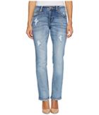 Jag Jeans Petite - Petite Adrian Straight Jeans In Crosshatch Denim In Mid Vintage
