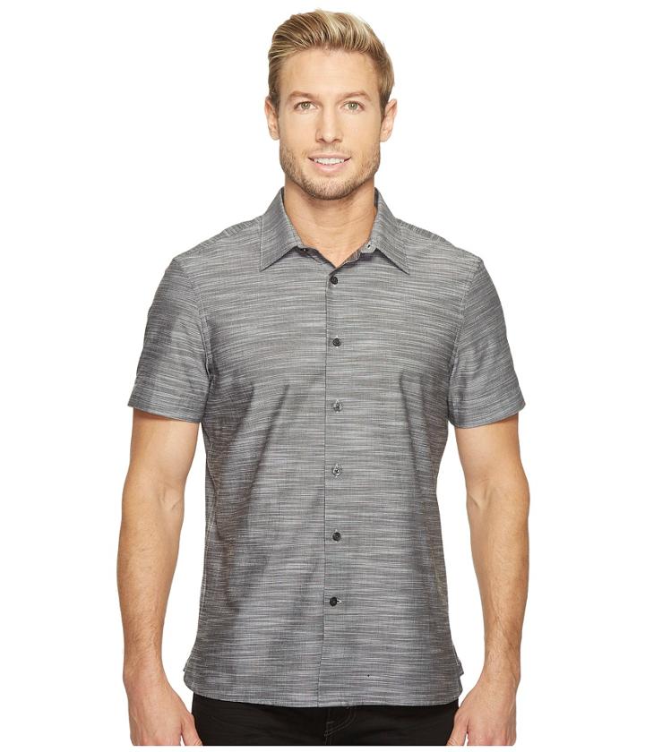 Perry Ellis - Short Sleeve Solid Slub Texture Shirt