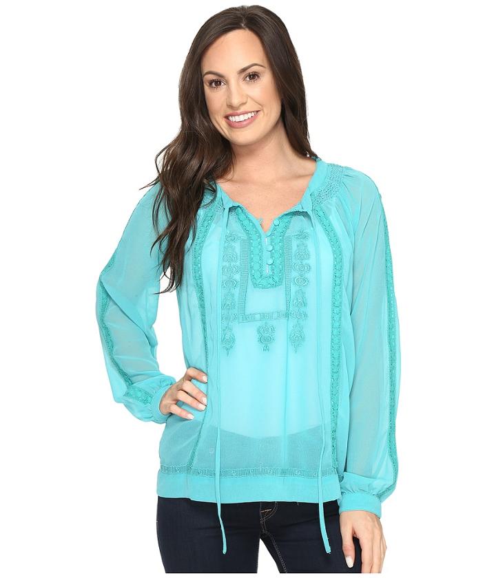 Roper - 0790 Georgette Blouse With Embroidery
