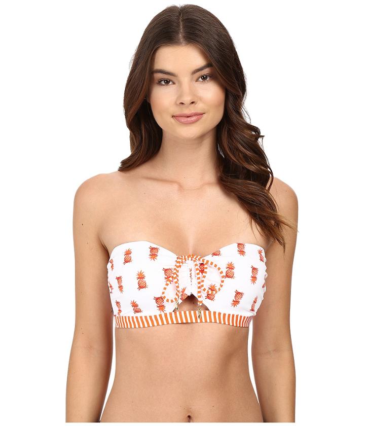 Tommy Bahama - Pineapple Shirred Bandeau Bikini Top