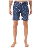 Scotch &amp; Soda - Long Length Swim Shorts In Solid All Over Printed