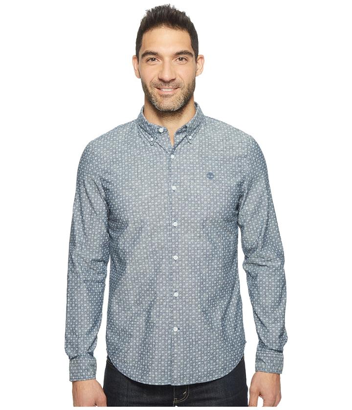 Timberland - Long Sleeve Mumford River Chambray Polkadot Shirt