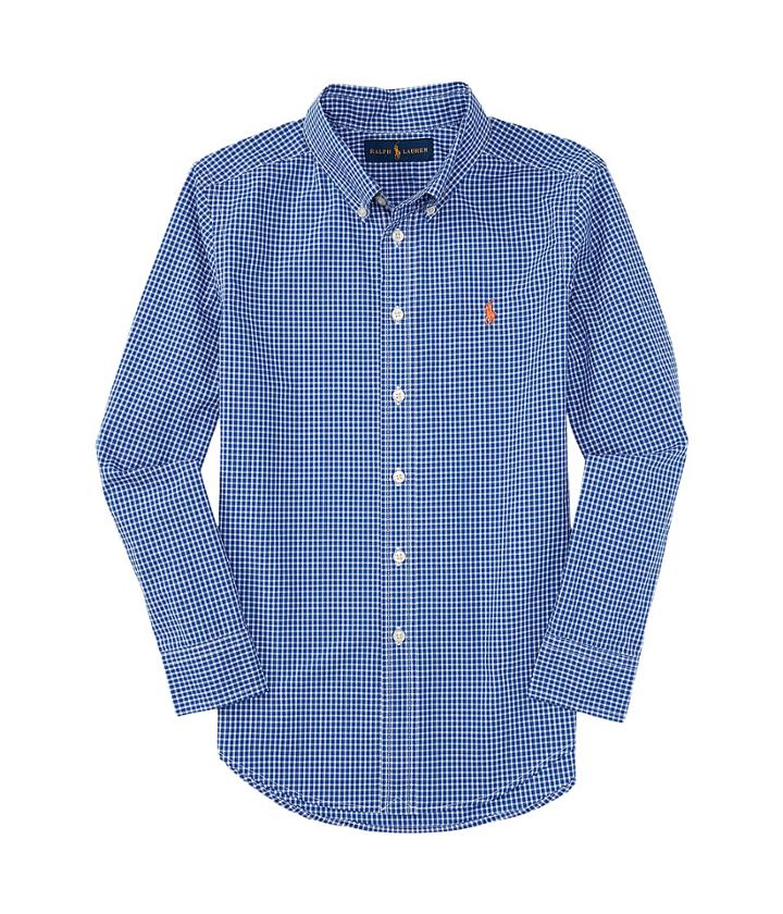Polo Ralph Lauren Kids - Yarn-dyed Poplin Long Sleeve Button Down Shirt