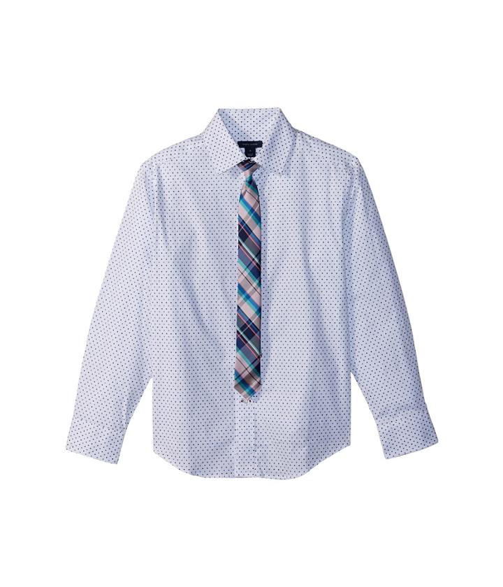 Tommy Hilfiger Kids - Long Sleeve Stretch Dot Print W/ Tie