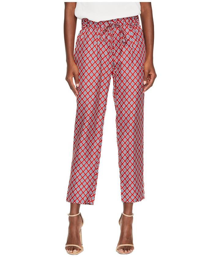 The Kooples - Pyjama Style Trousers In A Red And Ecru Print