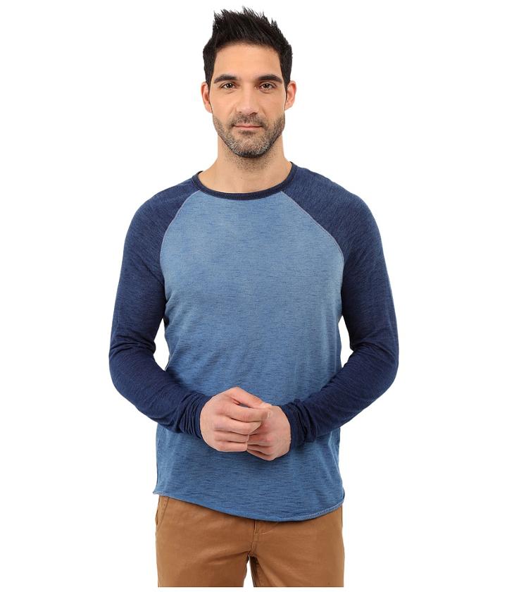 True Grit - Genuine Indigo Knit Long Sleeve Raglan Crew