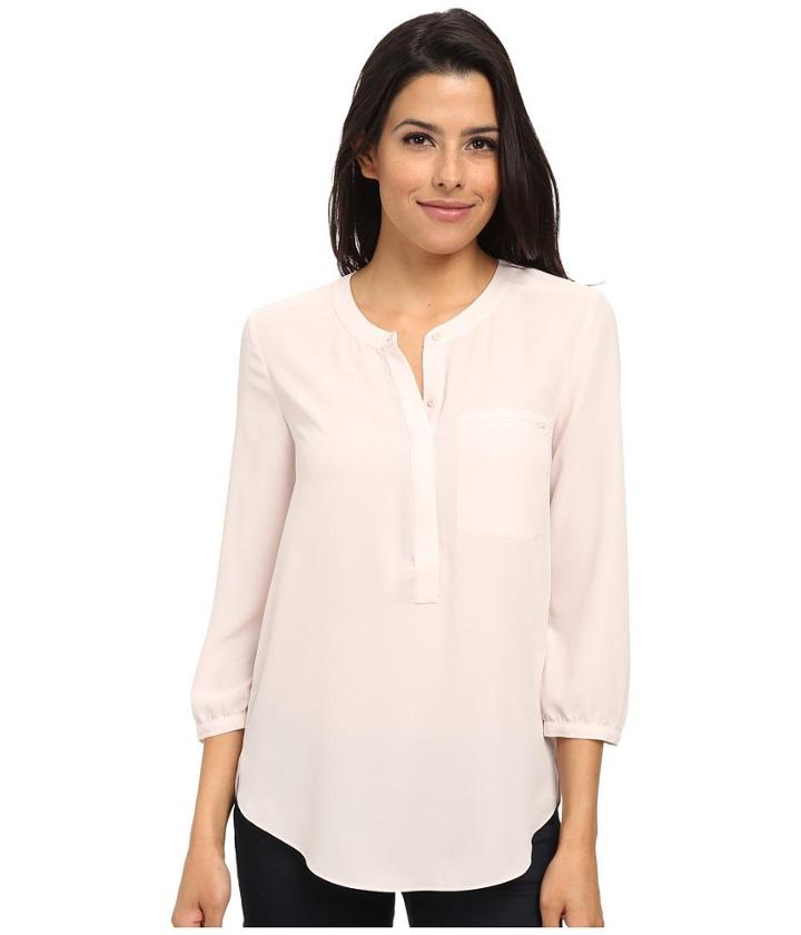 Nydj Solid 3/4 Sleeve Pleat Back