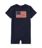 Ralph Lauren Baby - Flag Cotton Jersey Shortalls