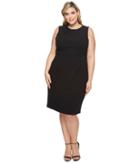 Adrianna Papell - Plus Size Drape Neck Sheath Dress