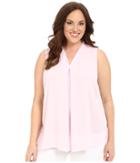 Vince Camuto Plus - Plus Size Sleeveless V-blouse W/ Inverted Front Pleat