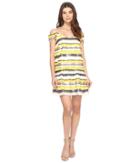 Nicole Miller - Trixi Striped Sequin Fringe Party Dress