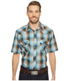 Roper - 1647 Turqoise And Brown Plaid