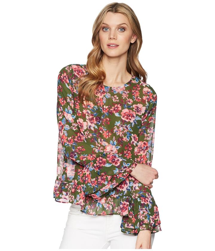 Kut From The Kloth - Trixy Scoop Neck Ruffle Sleeve Top