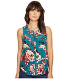 Lucky Brand - Exploded Floral Pintuck Tank Top