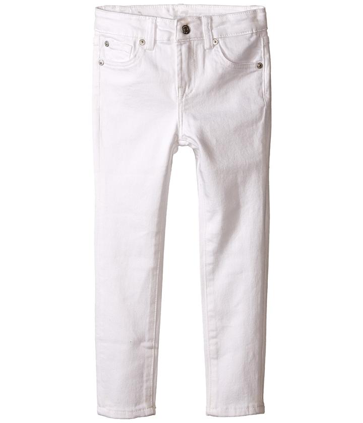 7 For All Mankind Kids - The Skinny Five-pocket Stretch Denim Jeans In Clean White