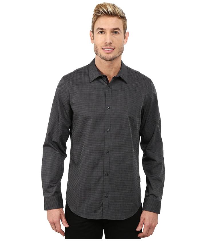Calvin Klein - Liquid Cotton Square Dobby Woven Shirt