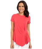 Vince Camuto - Short Sleeve Side Pleat Top