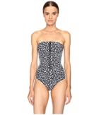 Stella Mccartney - Mixed Animal And Elastic Strapless One-piece