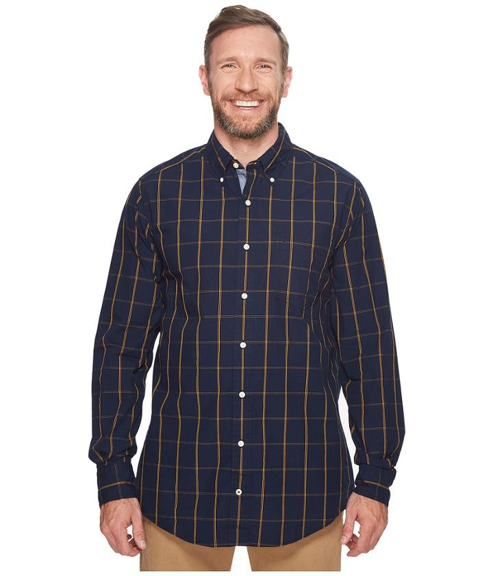 Nautica Big &amp; Tall - Big Tall Long Sleeve Windowpane Shirt
