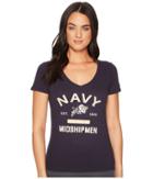 Champion College - Navy Midshipmen University V-neck Tee