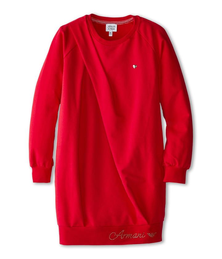 Armani Junior - Sweatshirt Dress W/ Side Shoulder Fold