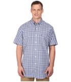 Nautica Big &amp; Tall - Big Tall Short Sleeve Wrinkle Resistant Plaid Pocket