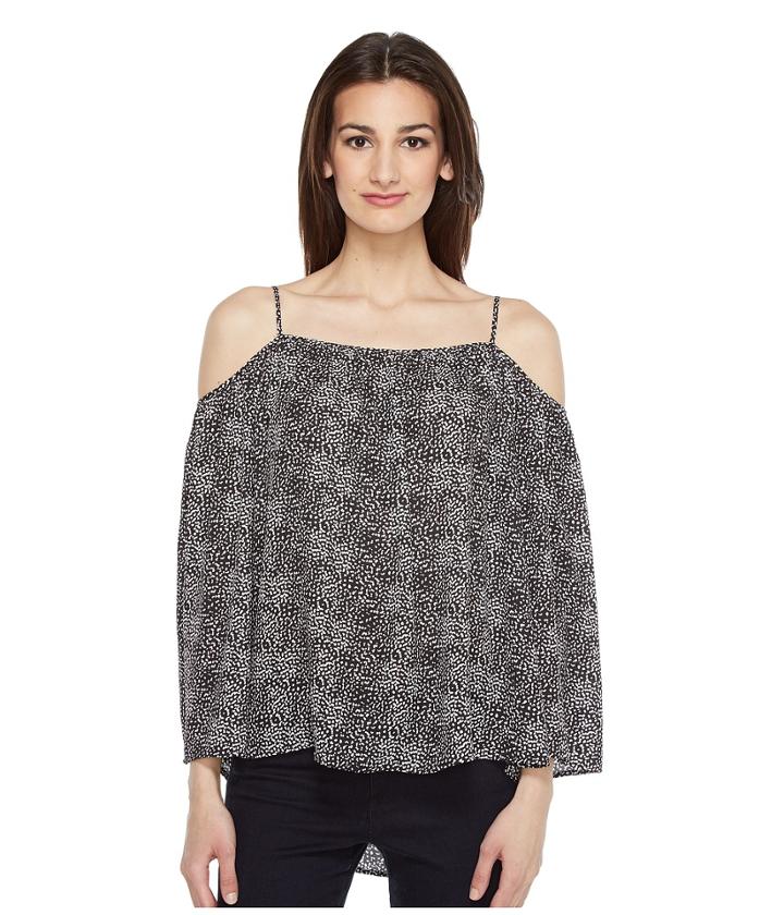 Vince Camuto - Long Sleeve Delicate Pebbles Cold-shoulder Blouse